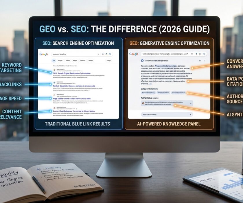 GEO vs SEO difference 2026